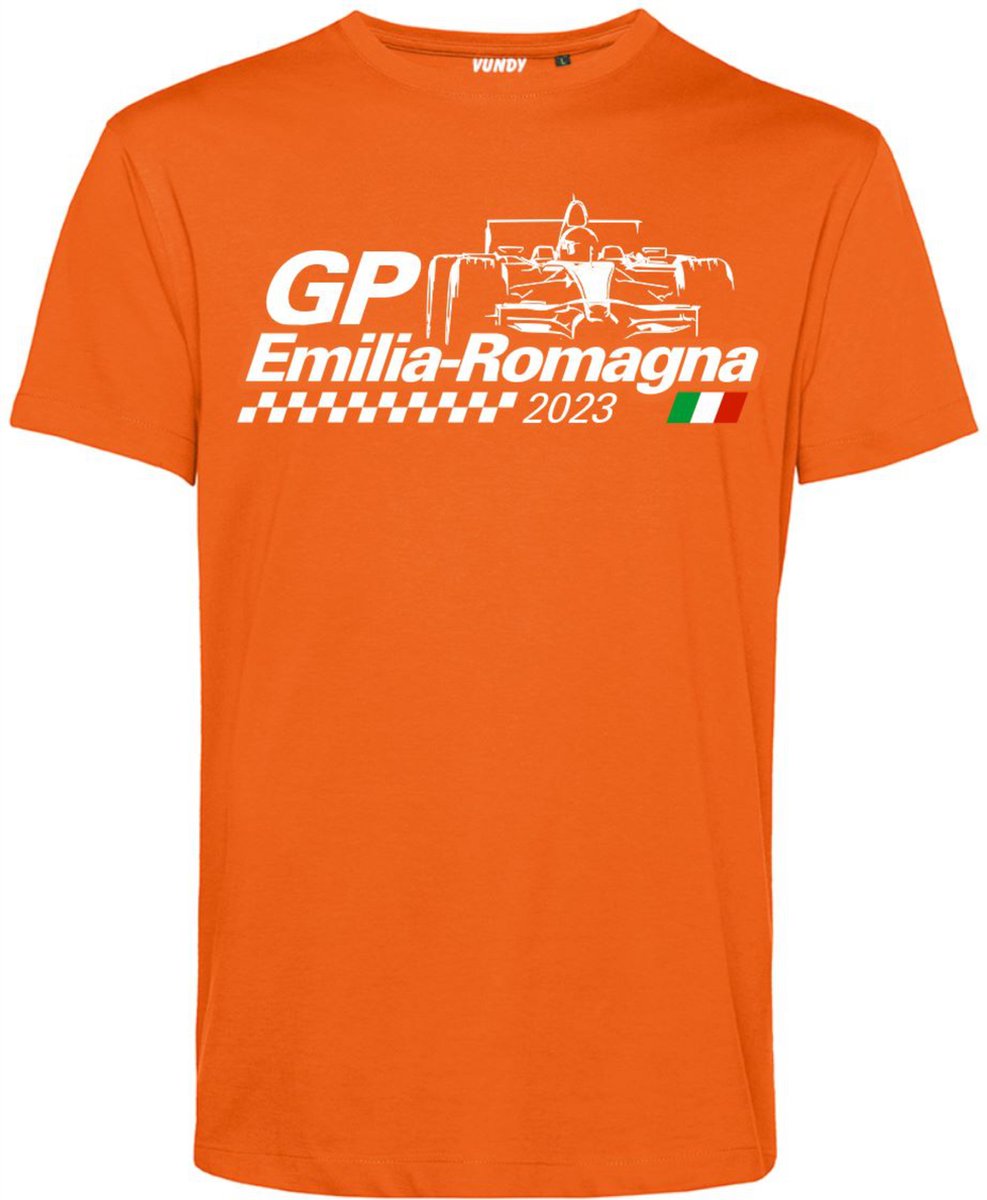 T-shirt GP Emilia Romagna 2023 | Formule 1 fan | Max Verstappen / Red Bull racing supporter | GP Rome | Oranje | maat 3XL